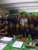 Roy visits 8th graders of Holy Family Catholic Academy